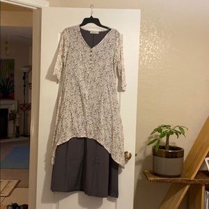 Floral Long Layered Dress